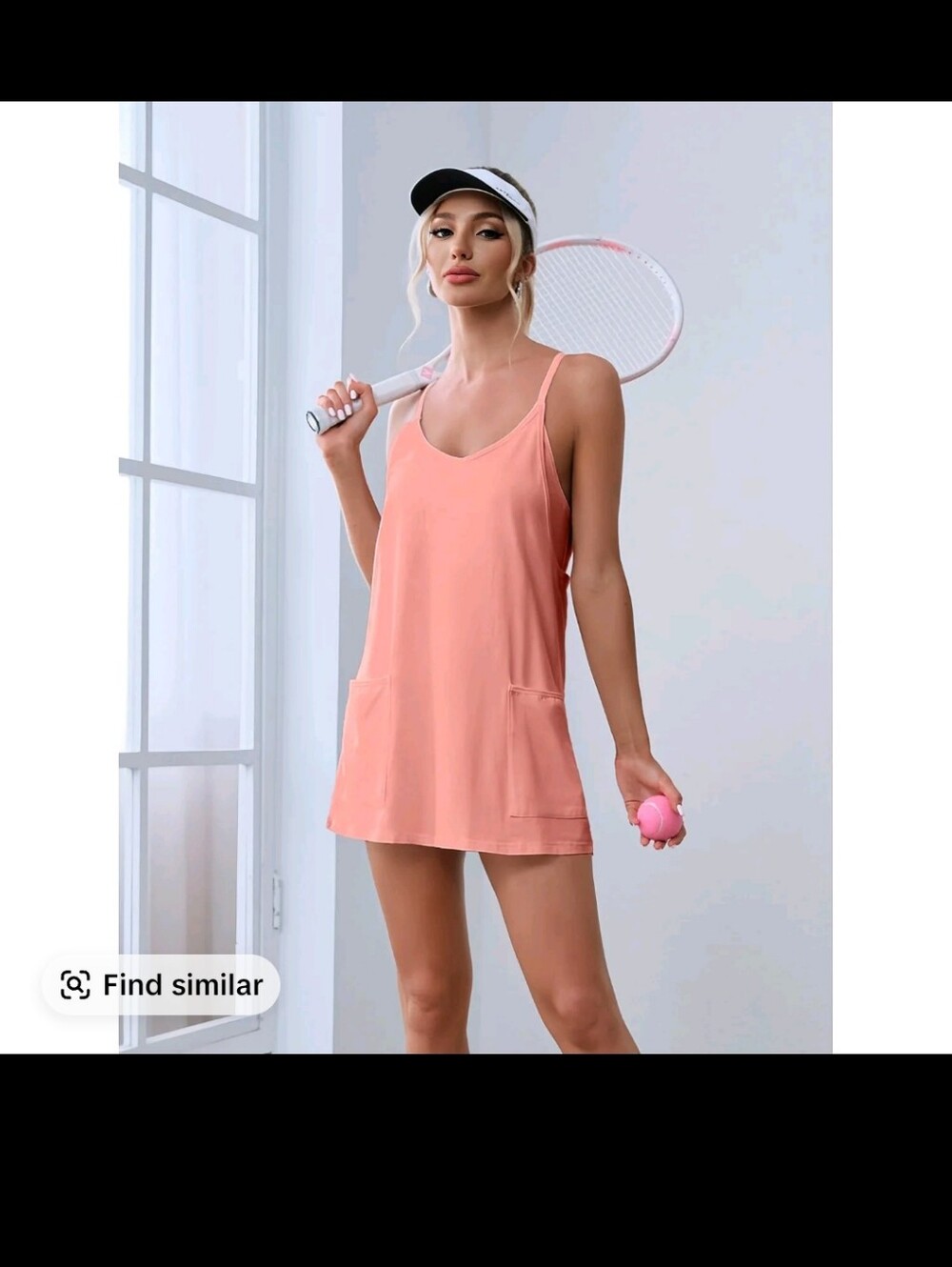 Sleeveless Tank Slouchy Active Romper Mini Dress Hot Shot L Pink Peach Orange L